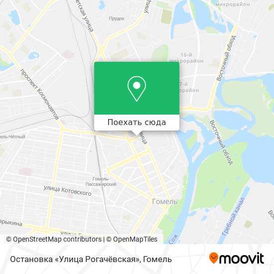 Карта Остановка «Улица Рогачёвская»