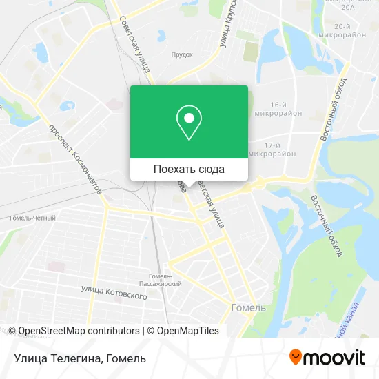 Карта Улица Телегина