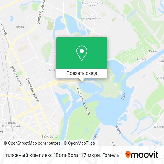 Карта пляжный комплекс "Bora-Bora" 17 мкрн
