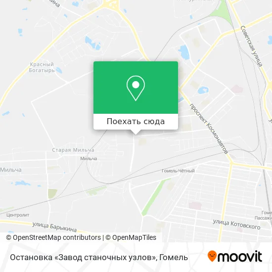 Карта Остановка «Завод станочных узлов»