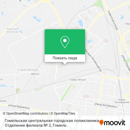 Карта Гомельская центральная городская поликлиника Отделение филиала № 2
