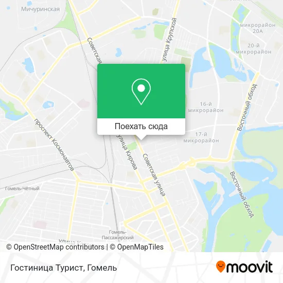 Карта Гостиница Турист