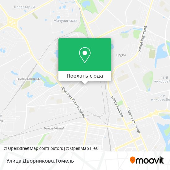 Карта Улица Дворникова