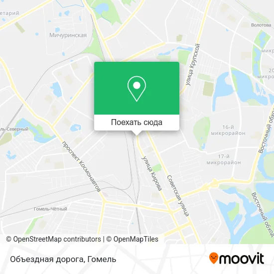 Карта Объездная дорога