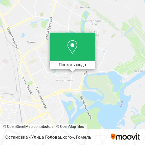 Карта Остановка «Улица Головацкого»