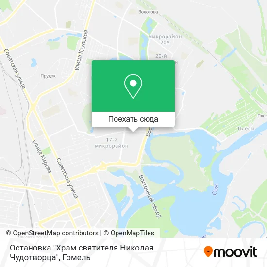 Карта Остановка "Храм святителя Николая Чудотворца"