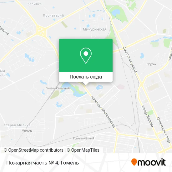 Карта Пожарная часть № 4