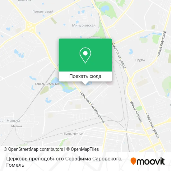 Карта Церковь преподобного Серафима Саровского
