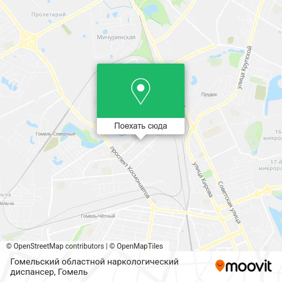 Карта Гомельский областной наркологический диспансер