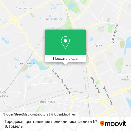 Карта Городская центральная поликлиника филиал № 8