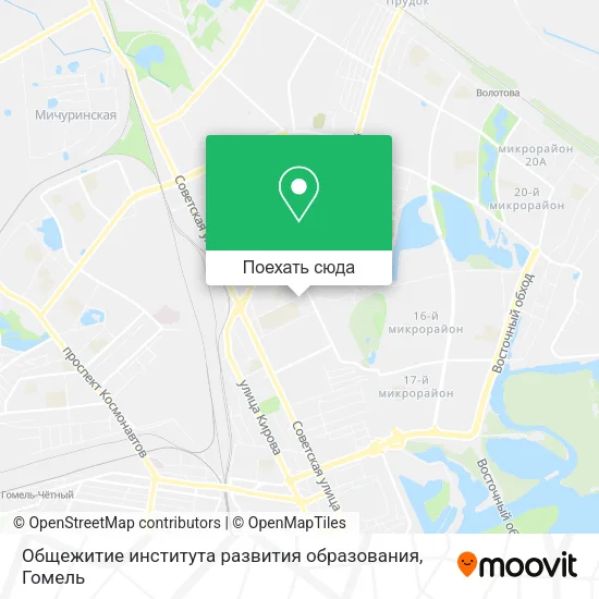 Карта Общежитие института развития образования