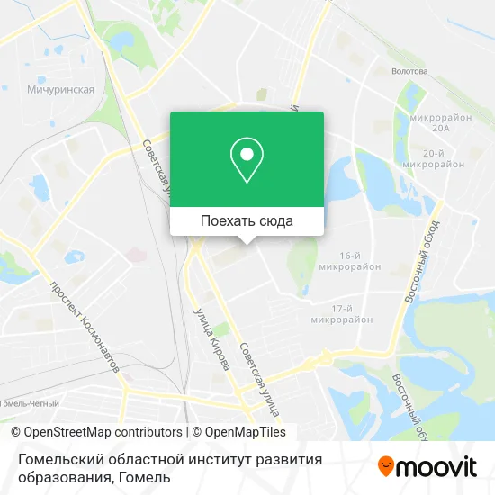 Карта Гомельский областной институт развития образования