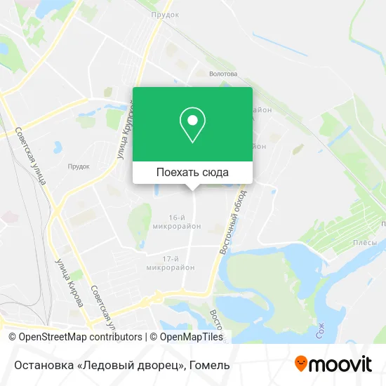 Карта Остановка «Ледовый дворец»