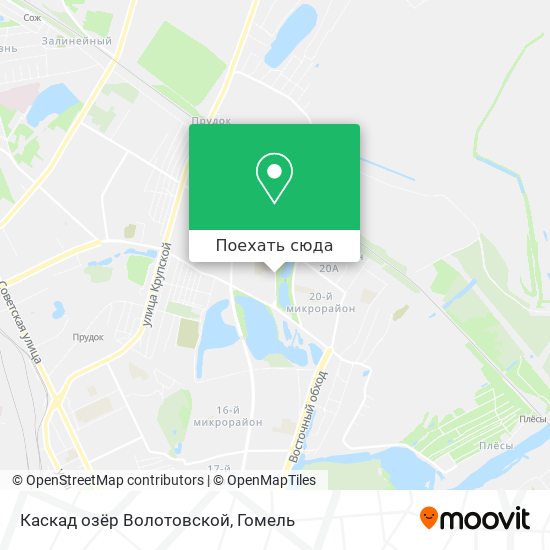 Карта Каскад озёр Волотовской