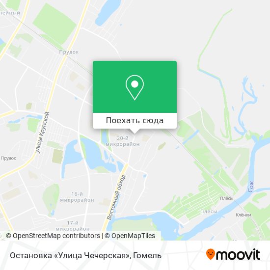 Карта Остановка «Улица Чечерская»