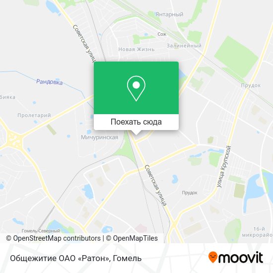 Карта Общежитие ОАО «Ратон»