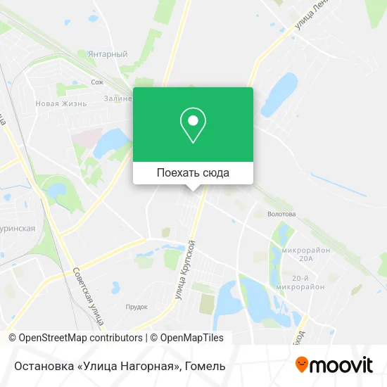 Карта Остановка «Улица Нагорная»