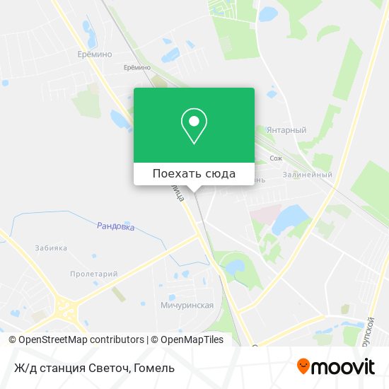 Карта Ж/д станция Светоч