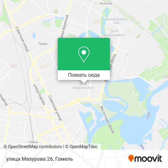 Карта улица Мазурова 26