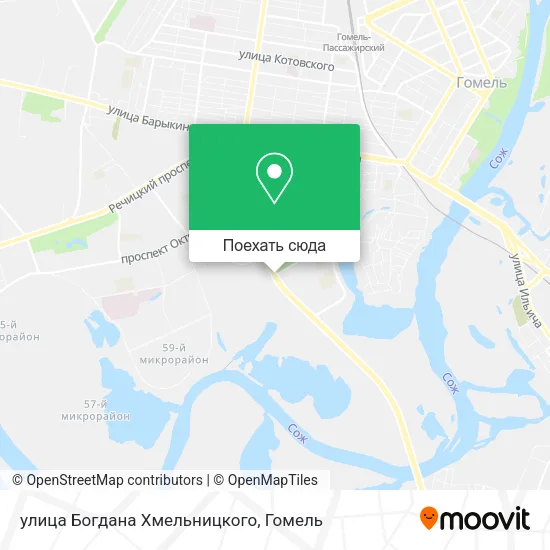 Карта улица Богдана Хмельницкого