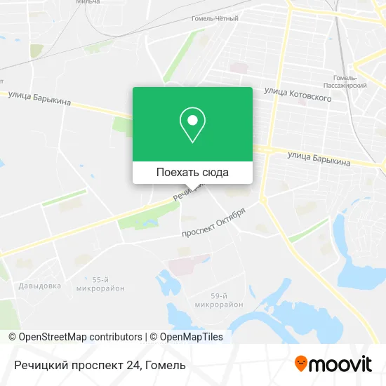 Карта Речицкий проспект 24