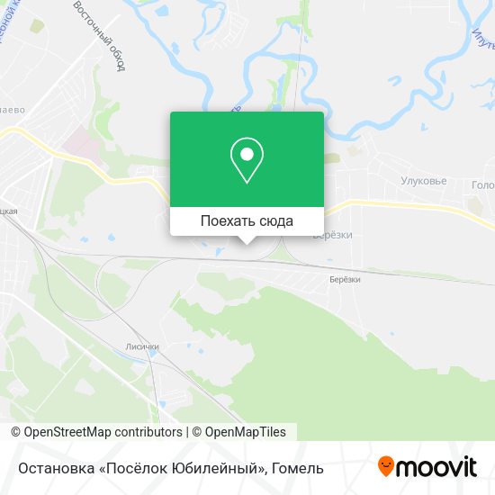 Карта Остановка «Посёлок Юбилейный»