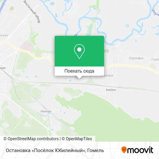 Карта Остановка «Посёлок Юбилейный»