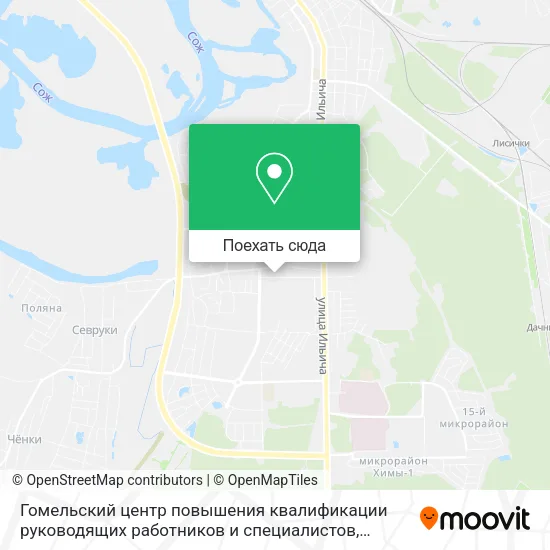 Карта Гомельский центр повышения квалификации руководящих работников и специалистов
