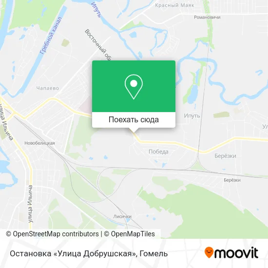 Карта Остановка «Улица Добрушская»