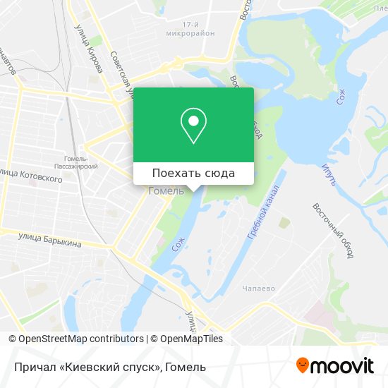 Карта Причал «Киевский спуск»