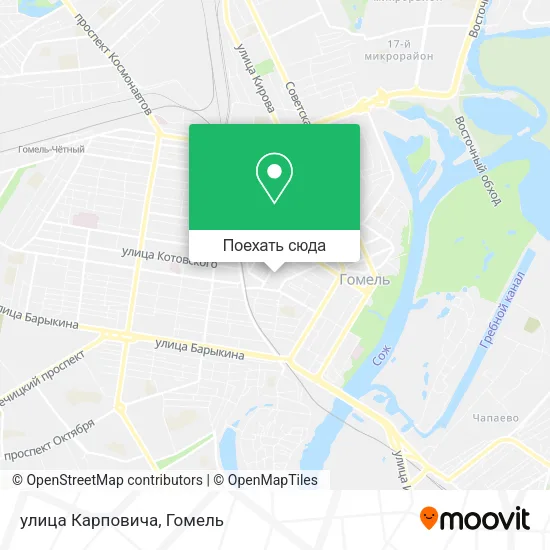 Карта улица Карповича