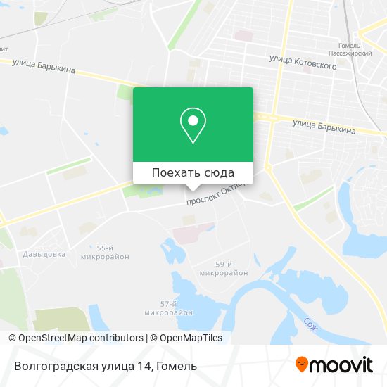 Карта Волгоградская улица 14