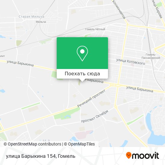 Карта улица Барыкина 154