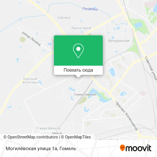 Карта Могилёвская улица 1а