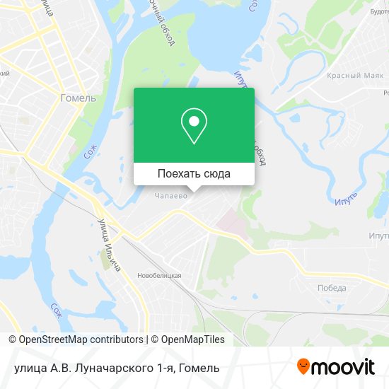 Карта улица А.В. Луначарского 1-я
