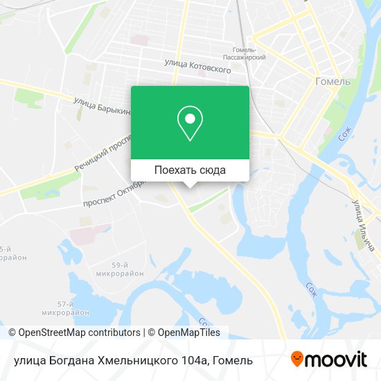 Карта улица Богдана Хмельницкого 104а