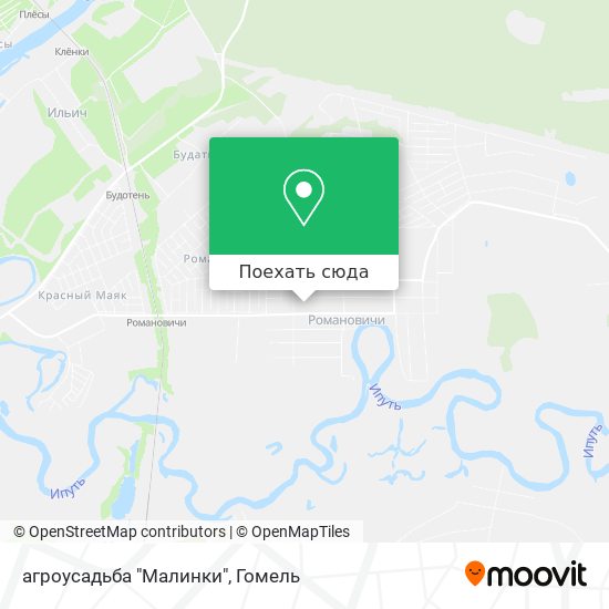 Карта агроусадьба "Малинки"