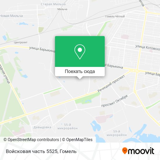 Карта Войсковая часть 5525