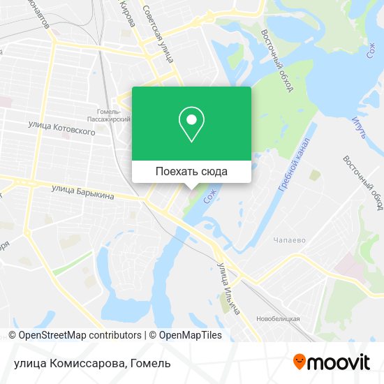 Карта улица Комиссарова