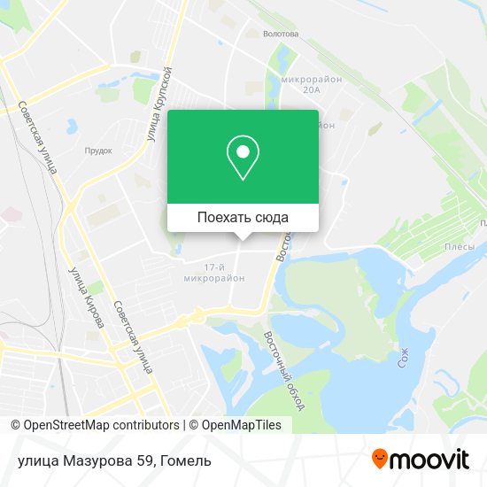 Карта улица Мазурова 59