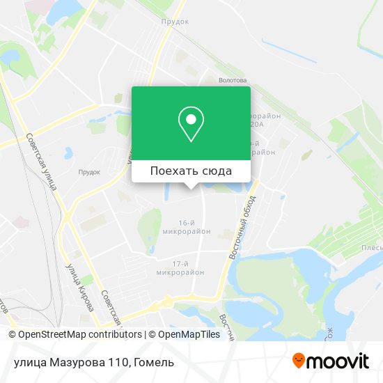 Карта улица Мазурова 110