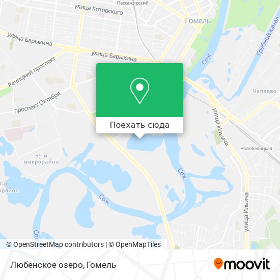 Карта Любенское озеро
