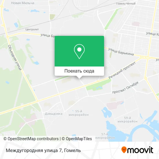 Карта Междугородняя улица 7