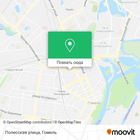 Карта Полесская улица