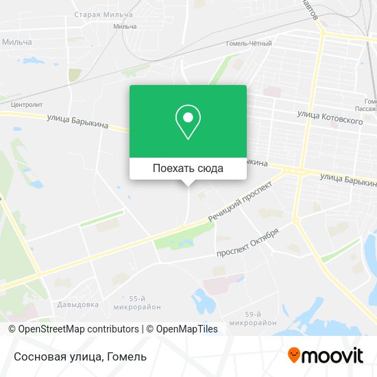 Карта Сосновая улица