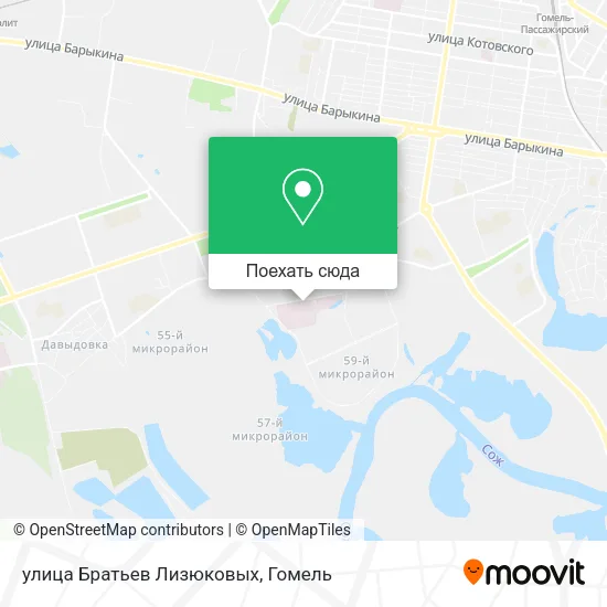 Карта улица Братьев Лизюковых