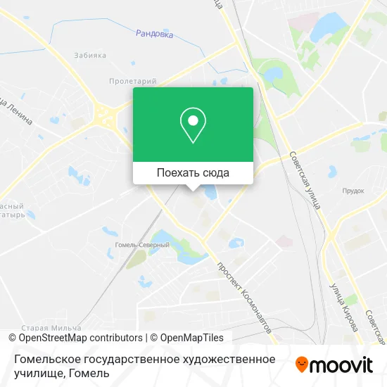 Карта Гомельское государственное художественное училище