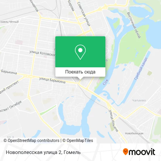 Карта Новополесская улица 2