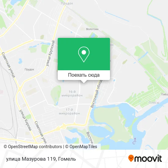 Карта улица Мазурова 119