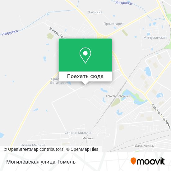 Карта Могилёвская улица